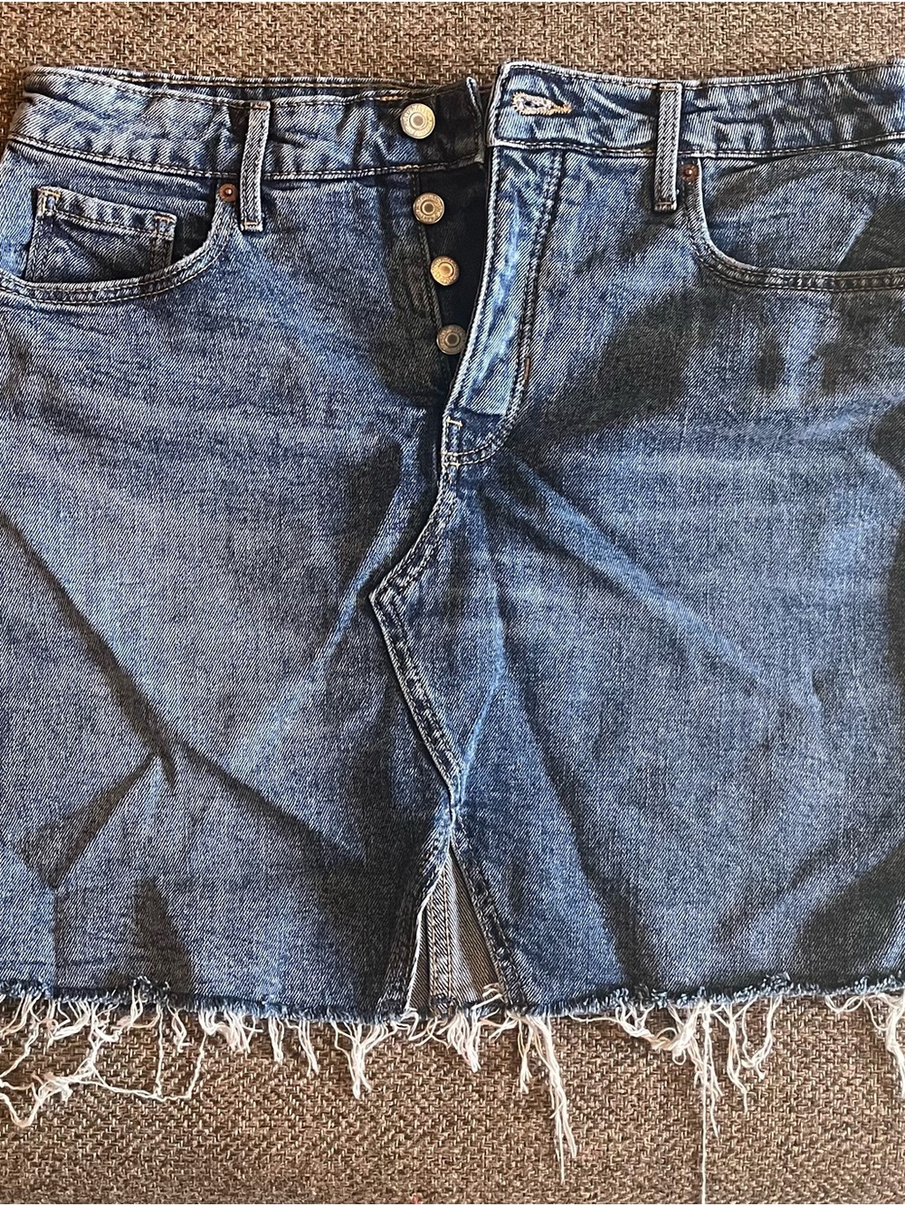 Old Navy High-Rise Denim Skirt- Medium Blue